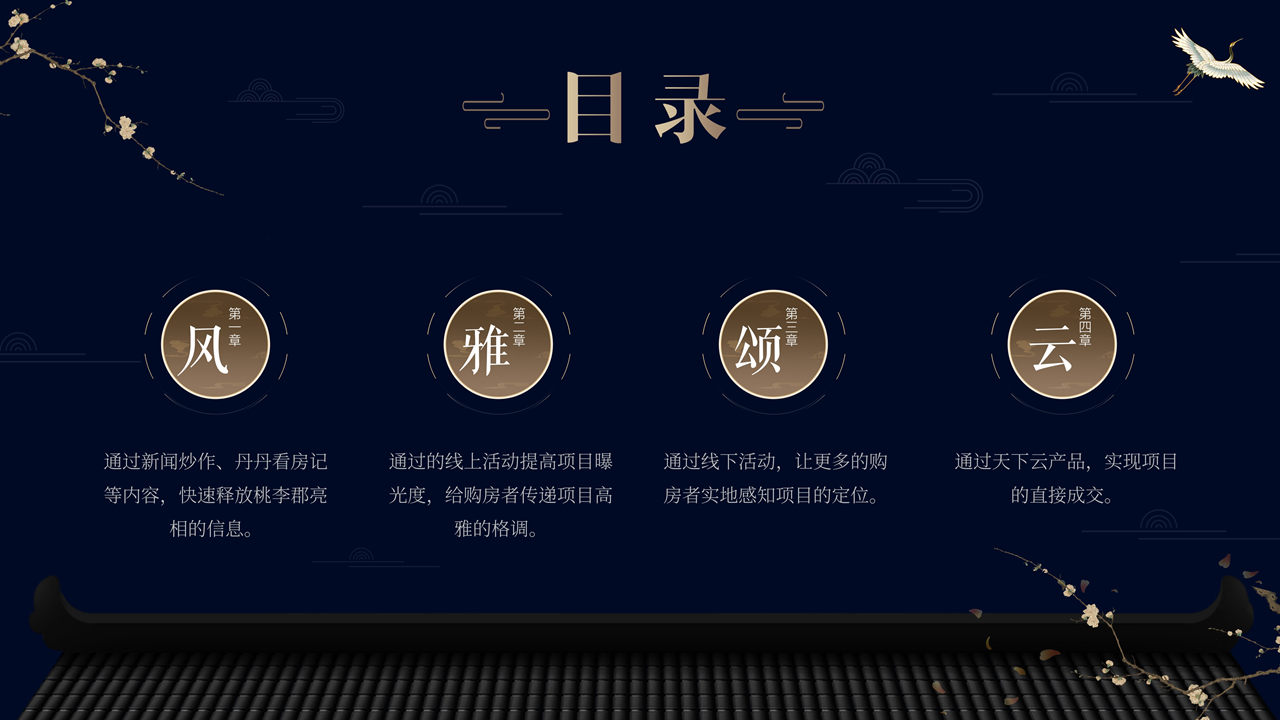 PPT目录只会加色块?看看这四种方法!-渡影文化